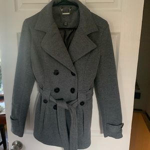Gray peacoat size M